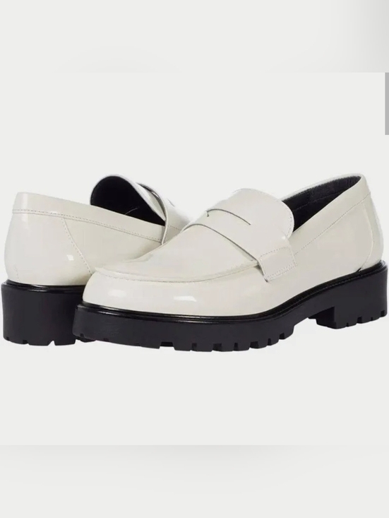 Steve Madden Shoes - Steve Madden Cream White Lotto Loafers Chunky Heel 7.5
